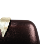 Bolsa Clutch Festa Fecho de Folha Marrom Bronze - ReUse