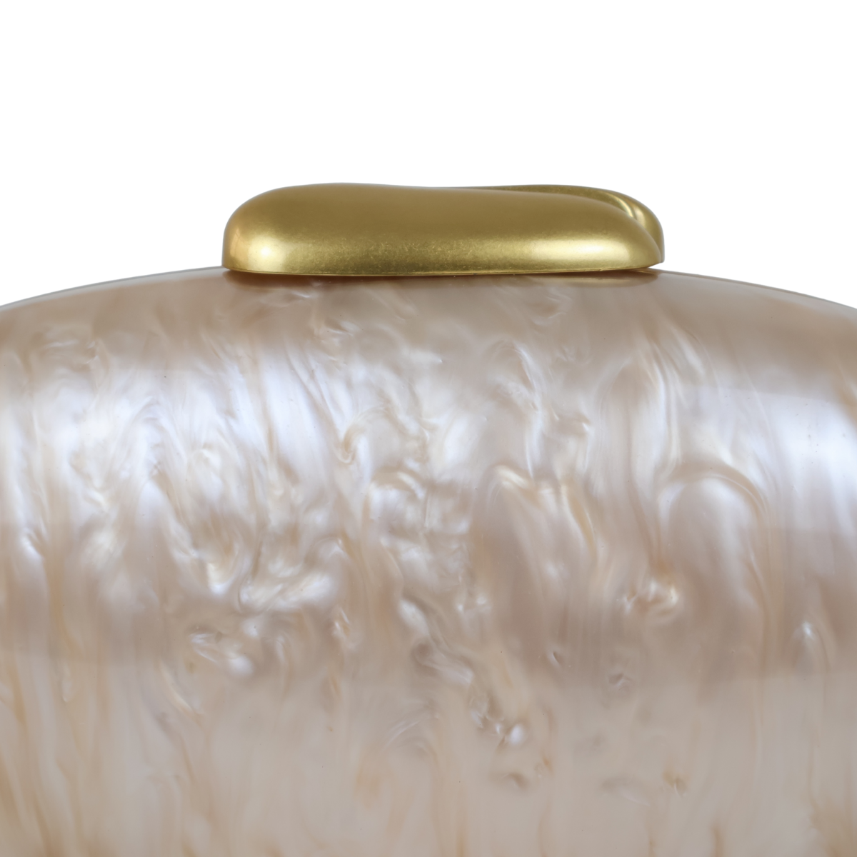 Bolsa Clutch Festa Acrílico Oval Bege