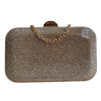Bolsa Festa Clutch Pedraria Strass Dourada - ReUse