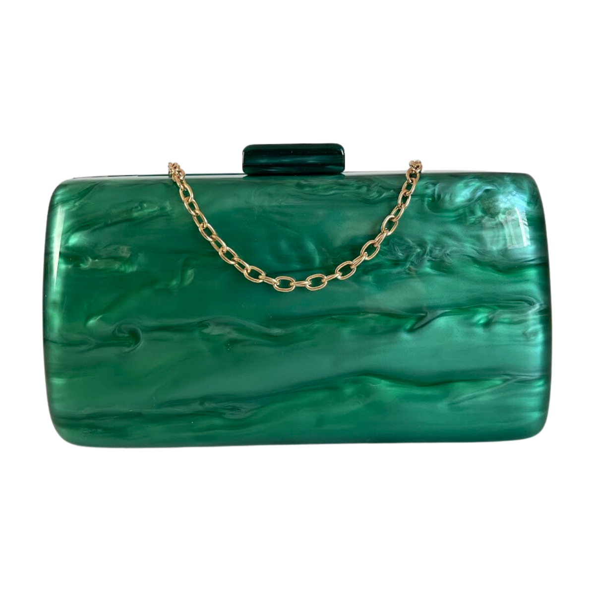 Bolsa de Festa Clutch Acrílico Verde Perolada