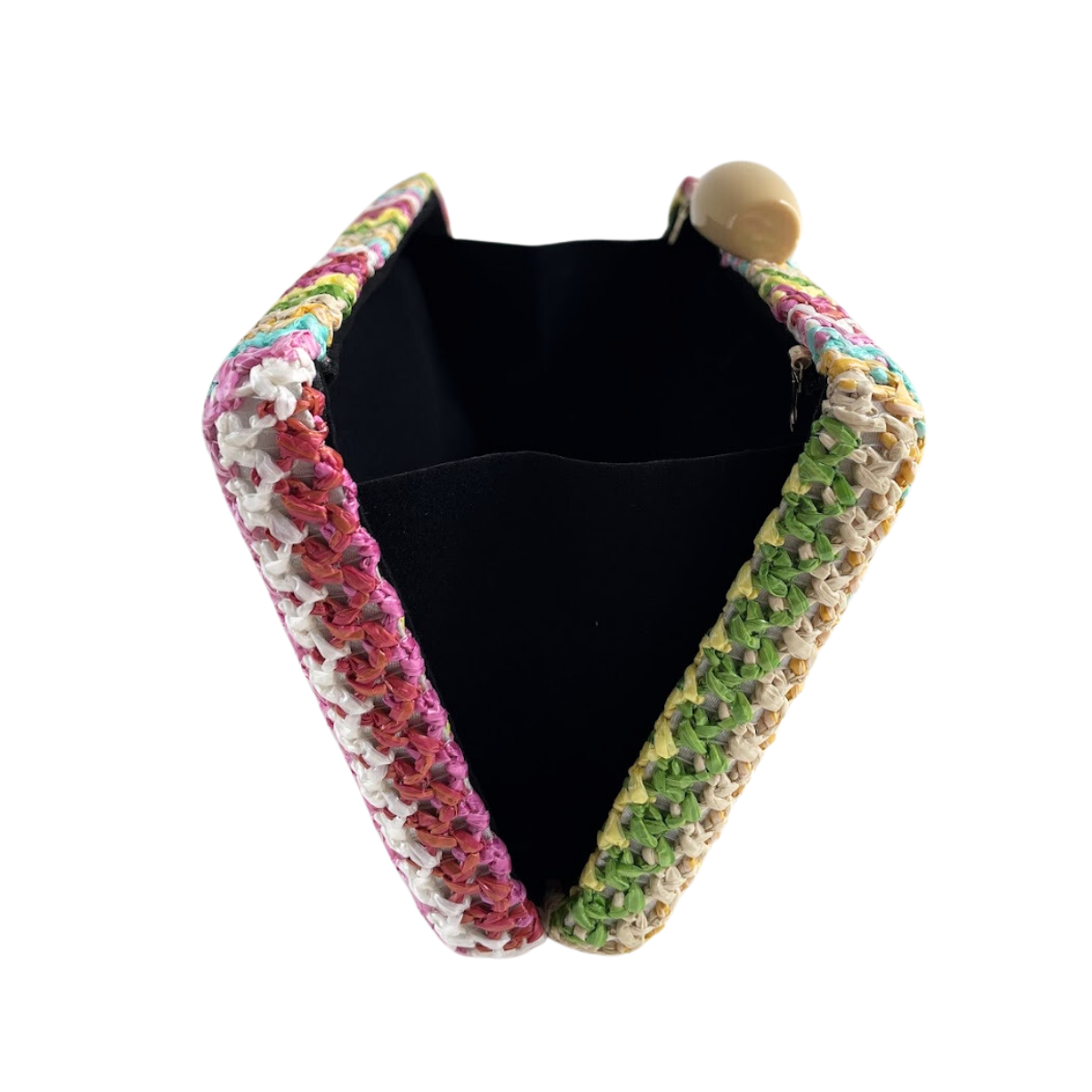 Bolsa de Festa Clutch Palha Colorida