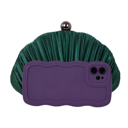 Bolsa Clutch Festa Tecido Verde