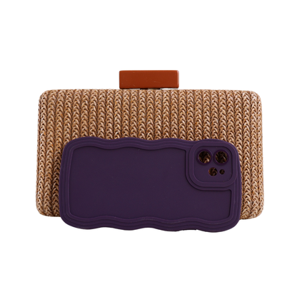 Bolsa Clutch Festa Palha Marrom