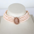 Colar Choker Gargantilha Rosê Champagne