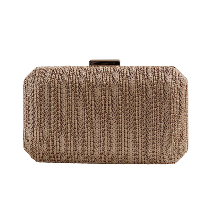Bolsa Clutch Festa Palha Bege