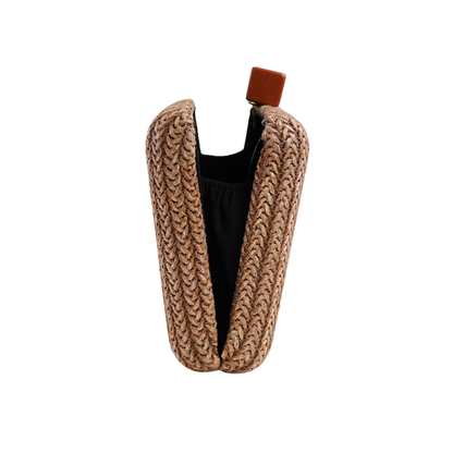 Bolsa Clutch Festa Palha Marrom