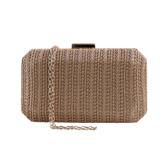 Bolsa Clutch Festa Palha Bege