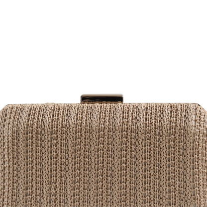 Bolsa Clutch Festa Palha Bege