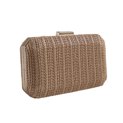 Bolsa Clutch Festa Palha Bege