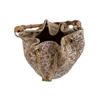 Bolsa Festa Clutch Pouch Pedraria Bege