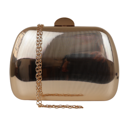 Bolsa de Festa Clutch Metalizada Dourada