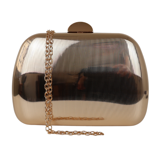 Bolsa de Festa Clutch Metalizada Dourada