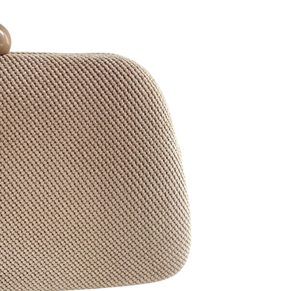 Bolsa Clutch Festa Tecido Bege