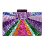 Bolsa de Festa Clutch Acrílico Colorida Roxo - ReUse