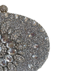 Bolsa de Festa Clutch Pedraria Cristal Prateada - ReUse