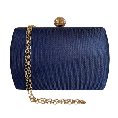 Bolsa de Festa Clutch Tecido Azul Marinho