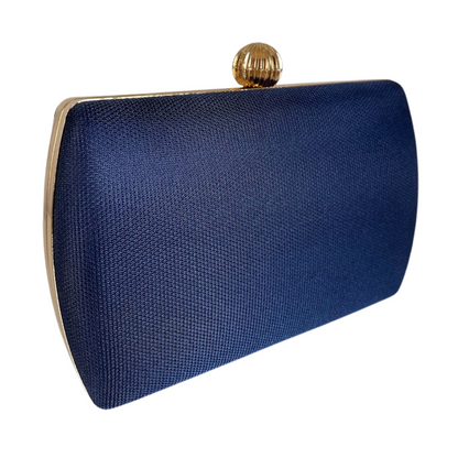 Bolsa de Festa Clutch Tecido Azul Marinho