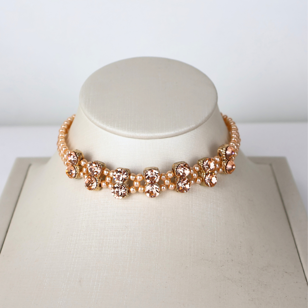 Colar Choker Gargantilha Champagne