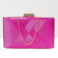 Bolsa de Festa Clutch Cetim Fúcsia