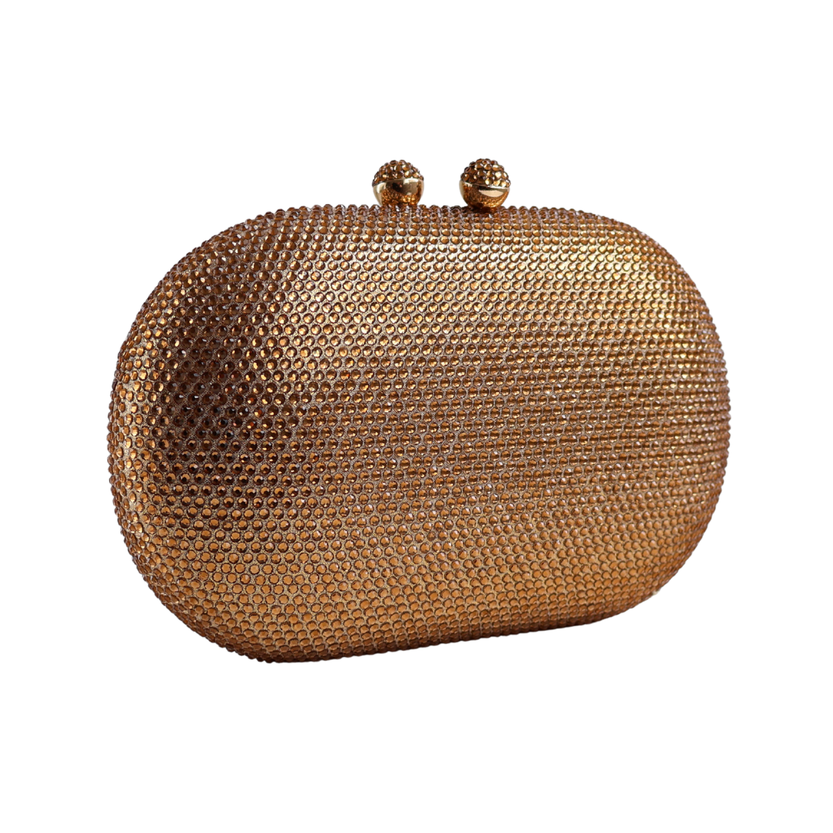 Bolsa Festa Clutch Pedraria Strass Oval Dourada