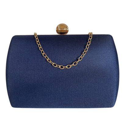 Bolsa de Festa Clutch Tecido Azul Marinho