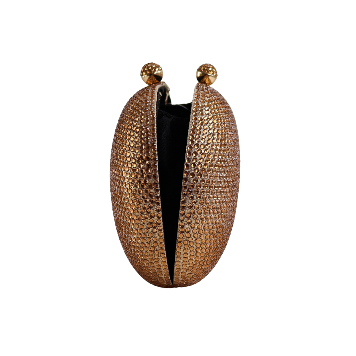 Bolsa Festa Clutch Pedraria Strass Oval Dourada