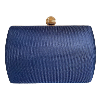 Bolsa de Festa Clutch Tecido Azul Marinho