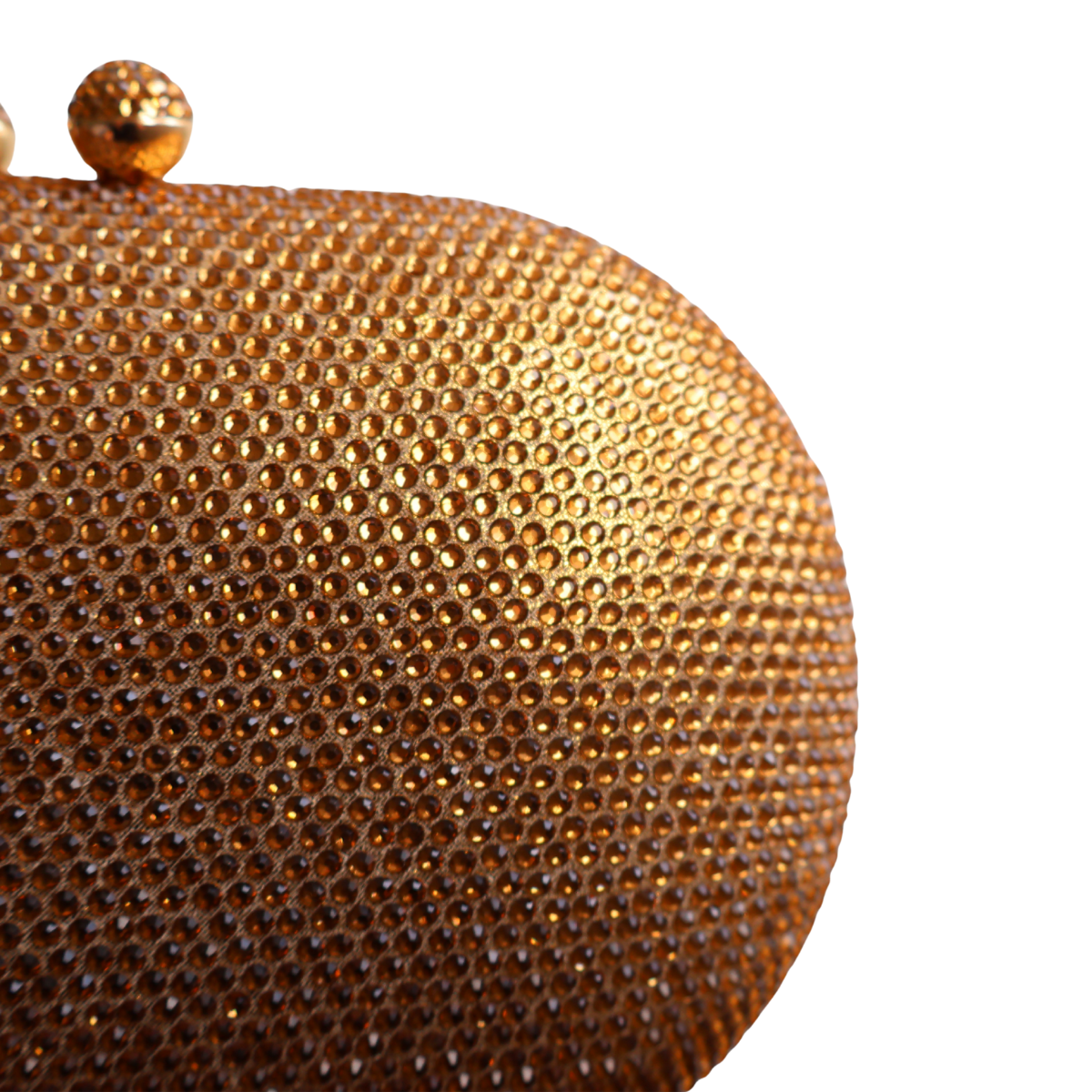 Bolsa Festa Clutch Pedraria Strass Oval Dourada