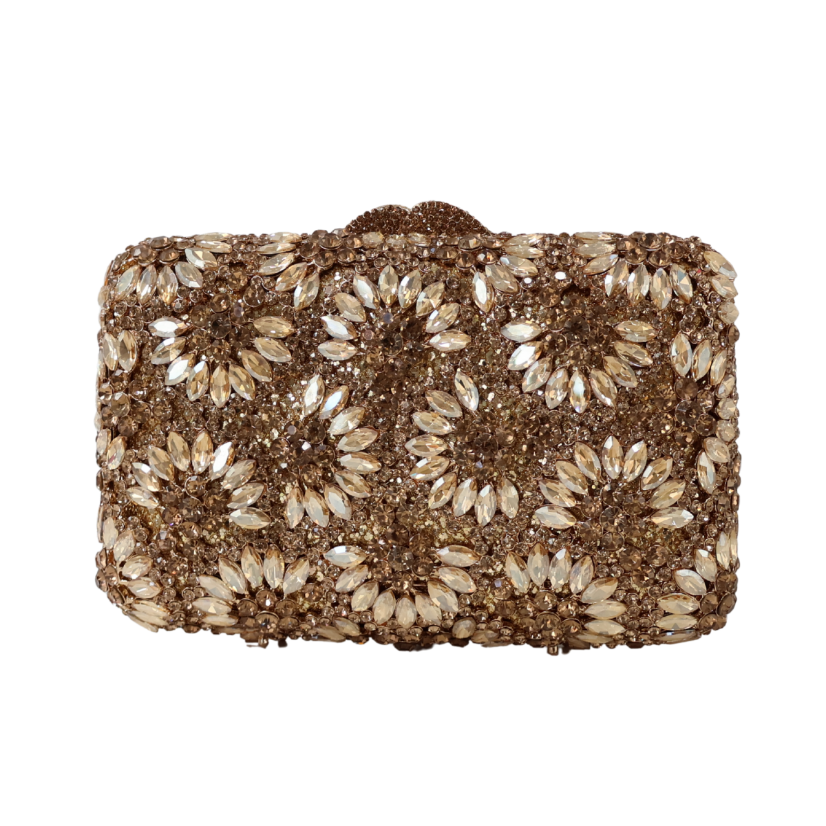 Bolsa Festa Clutch Pedraria Strass Dourada
