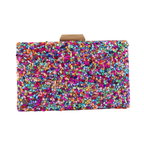 Bolsa Festa Clutch Pedraria Colorida