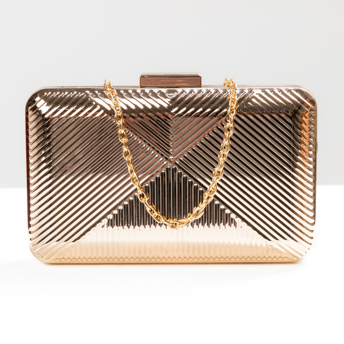 Bolsa de Festa Clutch Metalizada Dourada