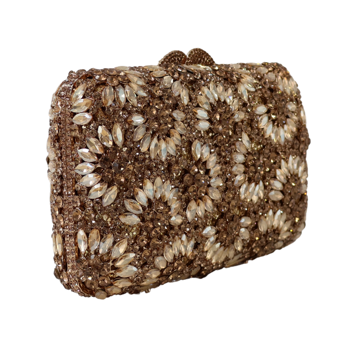 Bolsa Festa Clutch Pedraria Strass Dourada