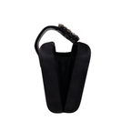 Bolsa Clutch Festa Cetim e Fecho de Pedraria Preta