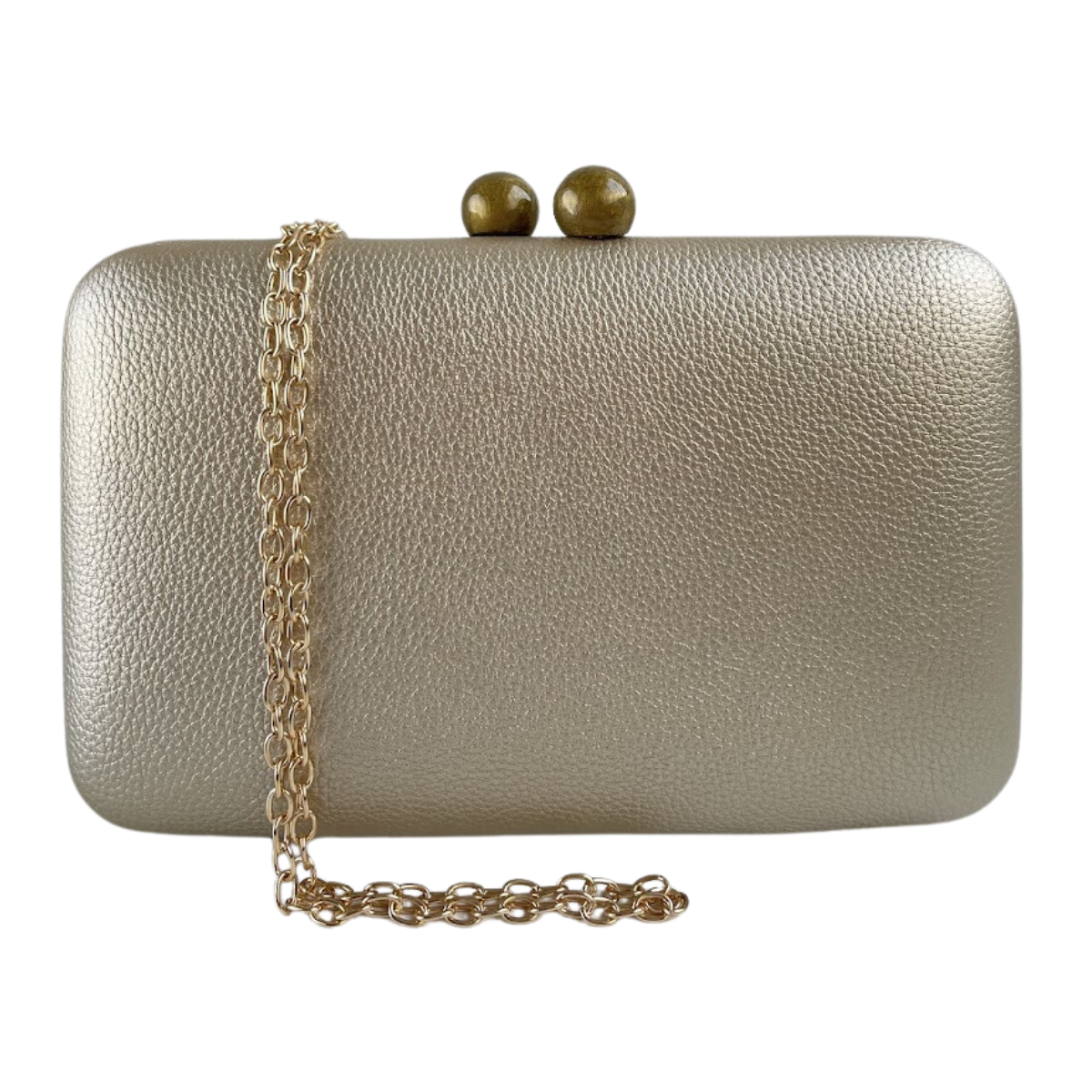 Bolsa Clutch Festa Vinil Dourada