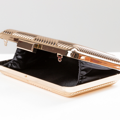 Bolsa de Festa Clutch Metalizada Dourada