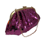 Bolsa de Festa Clutch Lantejoula Brilhante Rosa