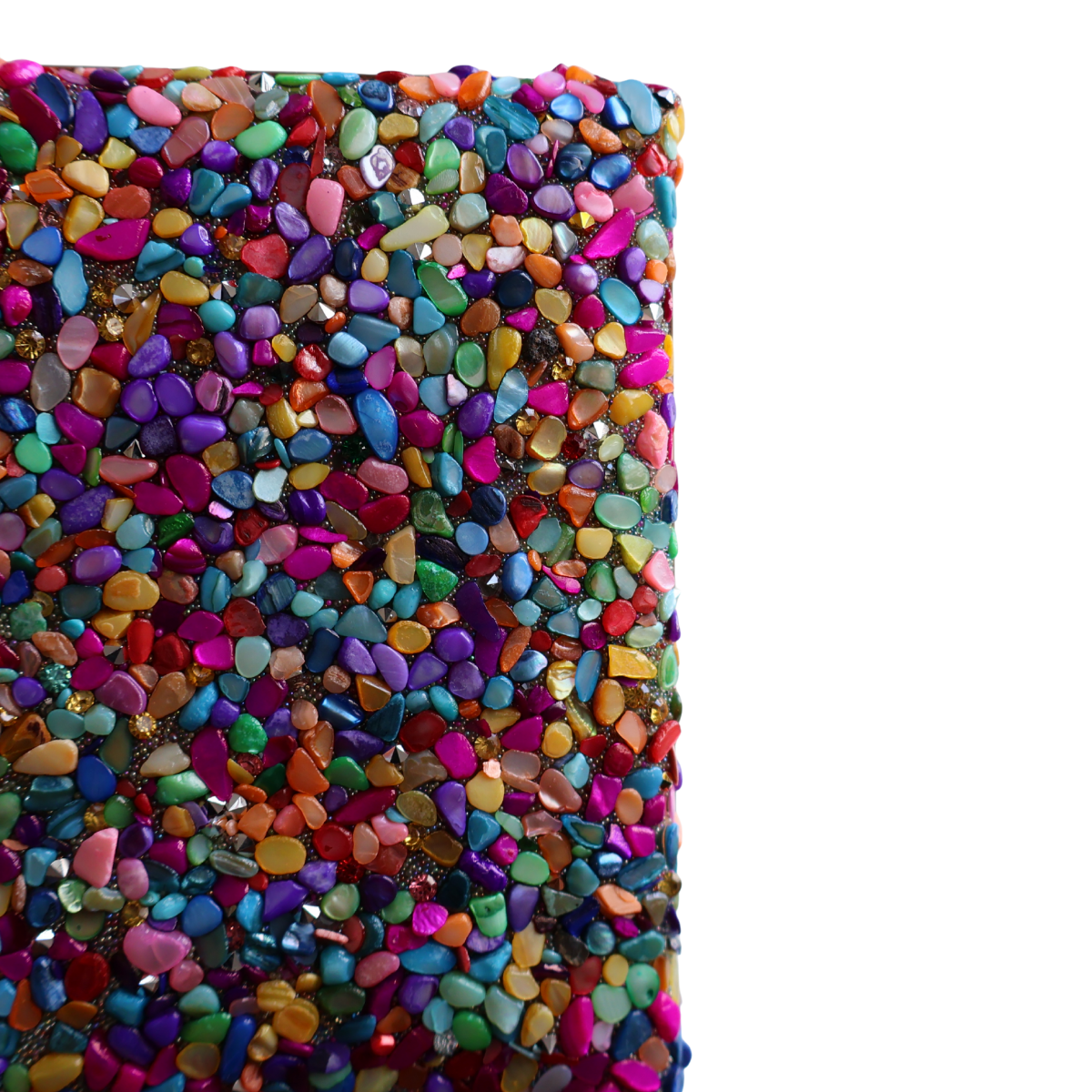 Bolsa Festa Clutch Pedraria Colorida