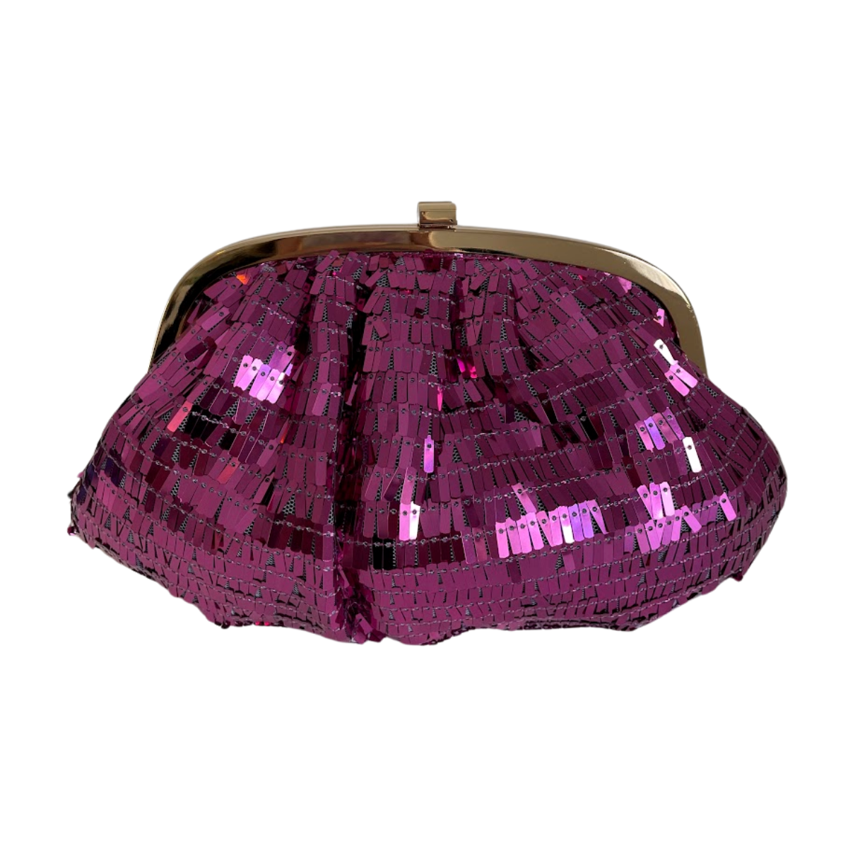 Bolsa de Festa Clutch Lantejoula Brilhante Rosa