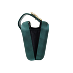 Bolsa Clutch Festa Cetim e Fecho de Pedraria Verde
