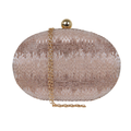 Bolsa Festa Clutch Oval Vidrilhos Rosê - ReUse