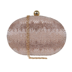 Bolsa Festa Clutch Oval Vidrilhos Rosê - ReUse