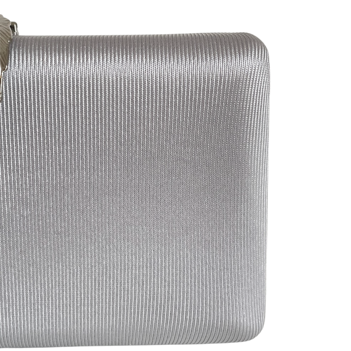 Bolsa Clutch Festa Tecido Fecho de Folha Prata - ReUse