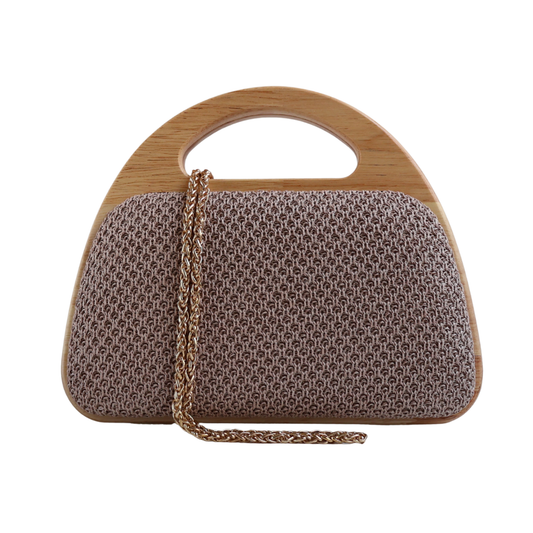 Bolsa de Mão Clutch Festa Palha Bege