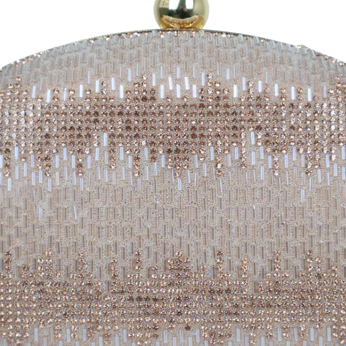 Bolsa Festa Clutch Oval Vidrilhos Rosê