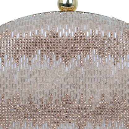 Bolsa Festa Clutch Oval Vidrilhos Rosê