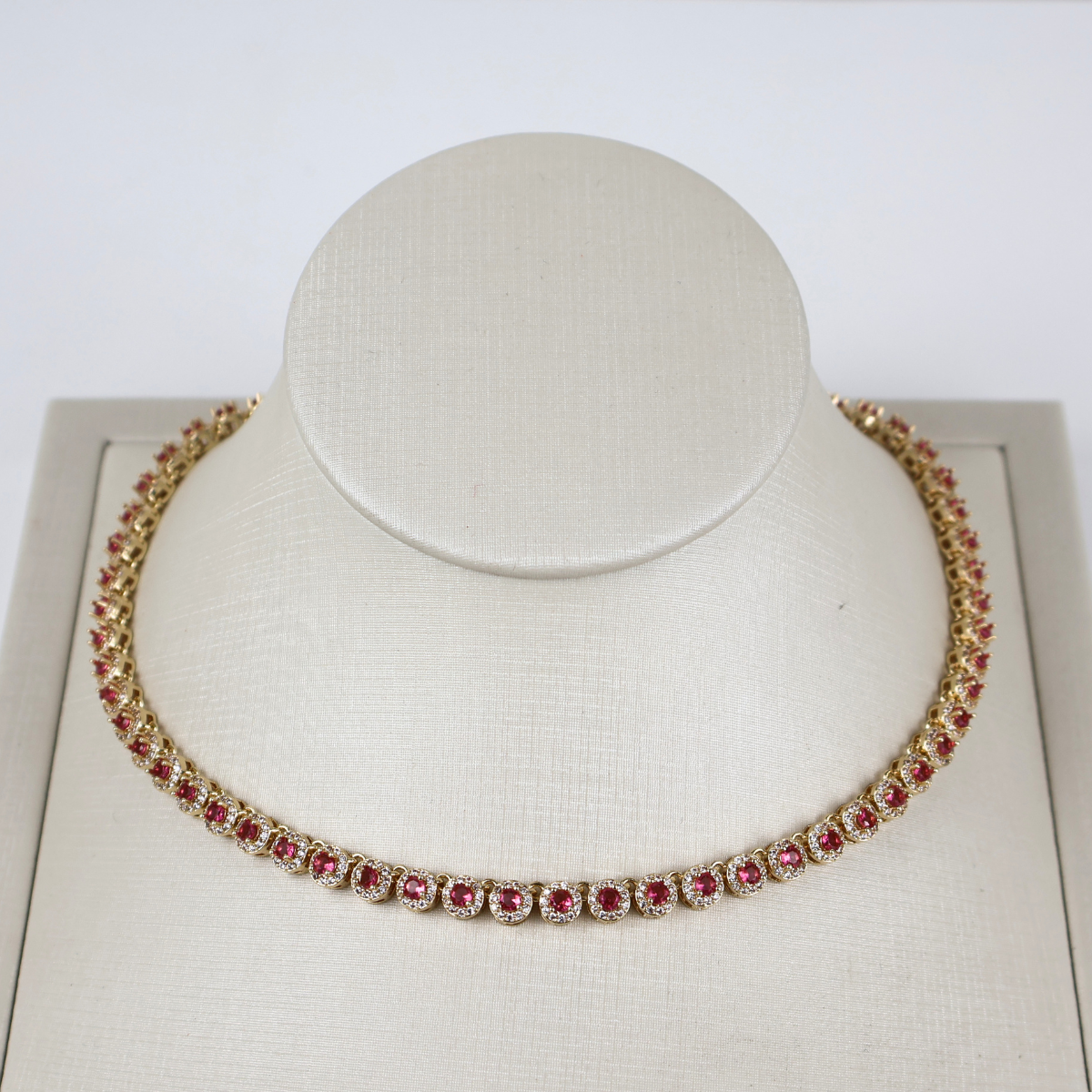 Kit Colar e Brinco - Cristal Marsala - Dourado - Semijoia