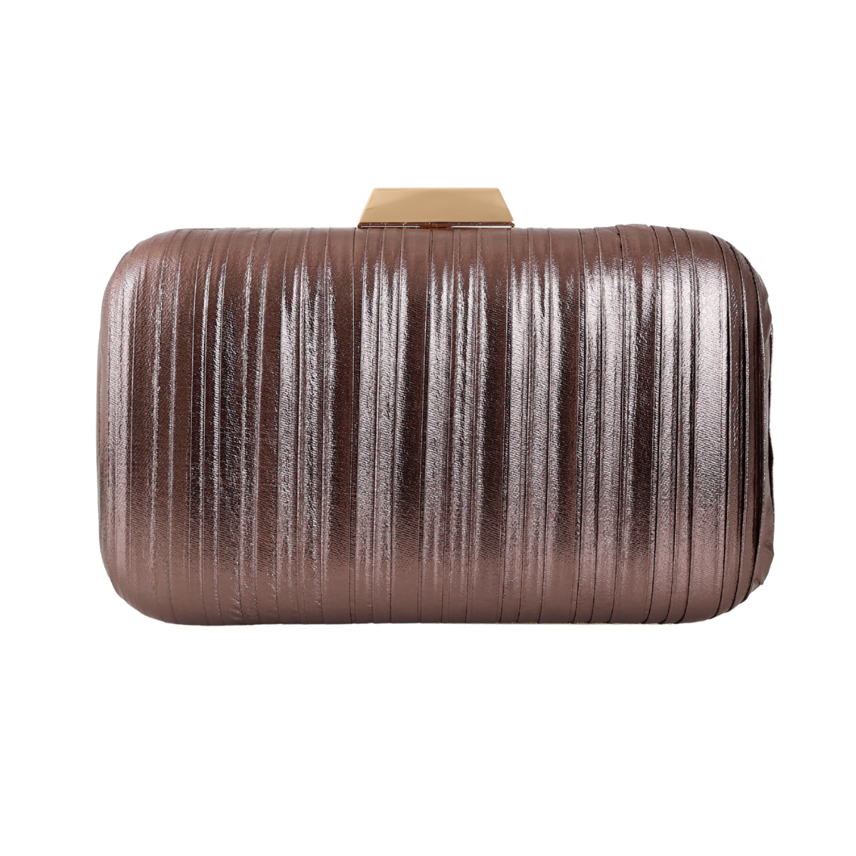 Bolsa de Festa Clutch Bronze Marrom Escuro