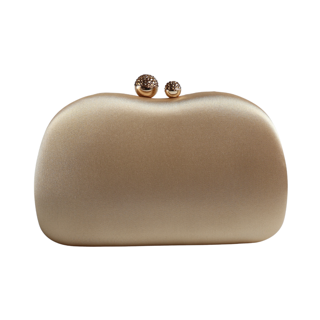 Bolsa Festa Clutch Tecido Acetinado Dourada - ReUse