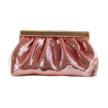Bolsa Pouch Festa Clutch Lantejoula Rosa