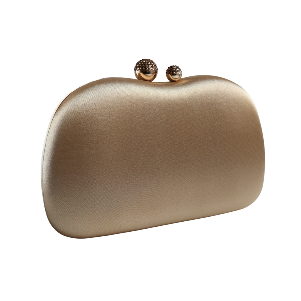 Bolsa Festa Clutch Tecido Acetinado Dourada - ReUse